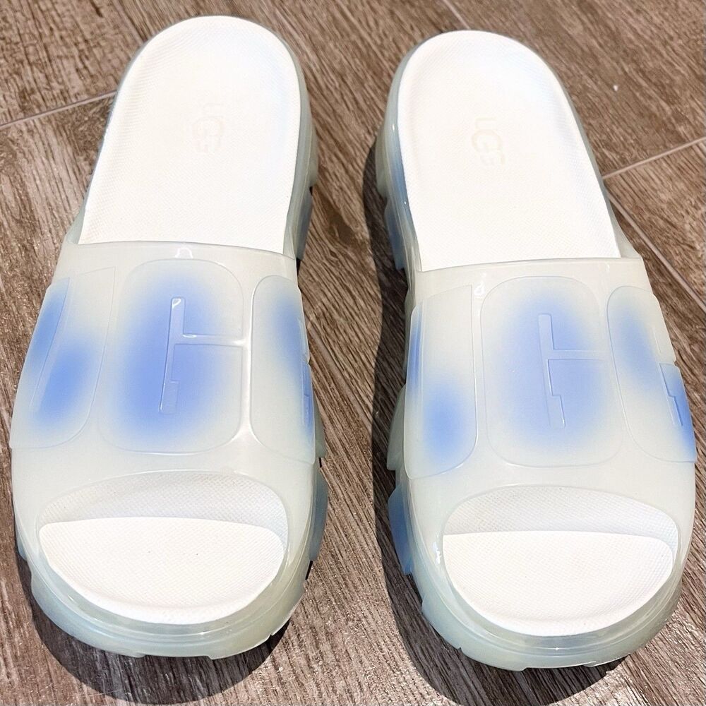 UGG Jella Watercolor Slide Women's size 7 Sky Blue Clear Sandals Shoes Slip Ons - Picture 7 of 16